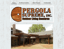 Tablet Screenshot of pergolasupreme.com